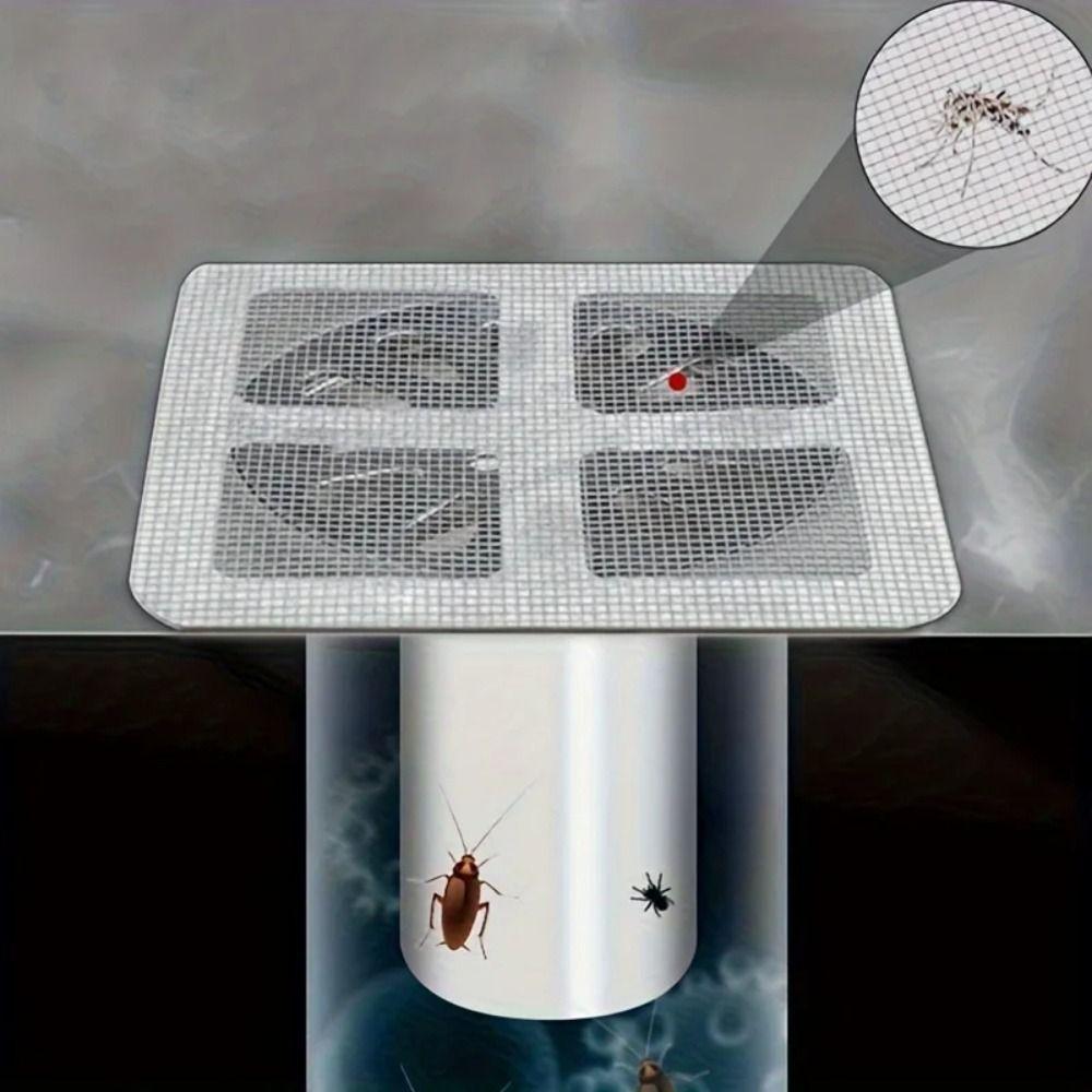 Anti-blocking Disposable Hair Catchers Mesh Filter Mesh Stickers Shower Drain Cover Bathroom..