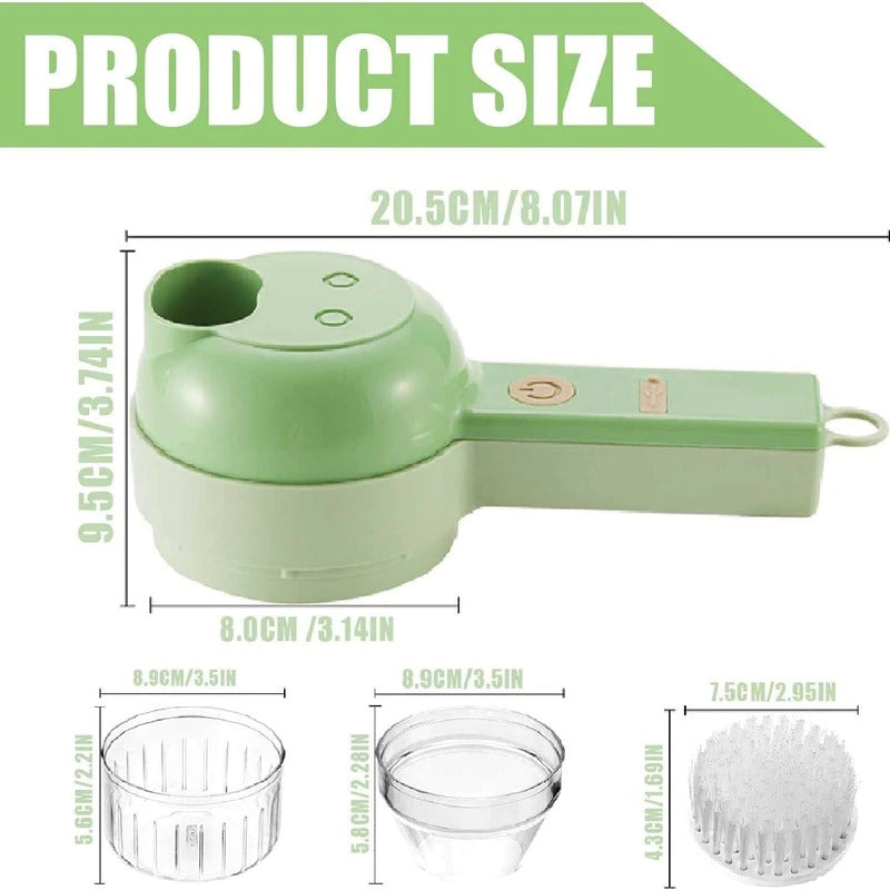 4 IN 1 Handheld Electric Hammer Shape Vegetable Cutter