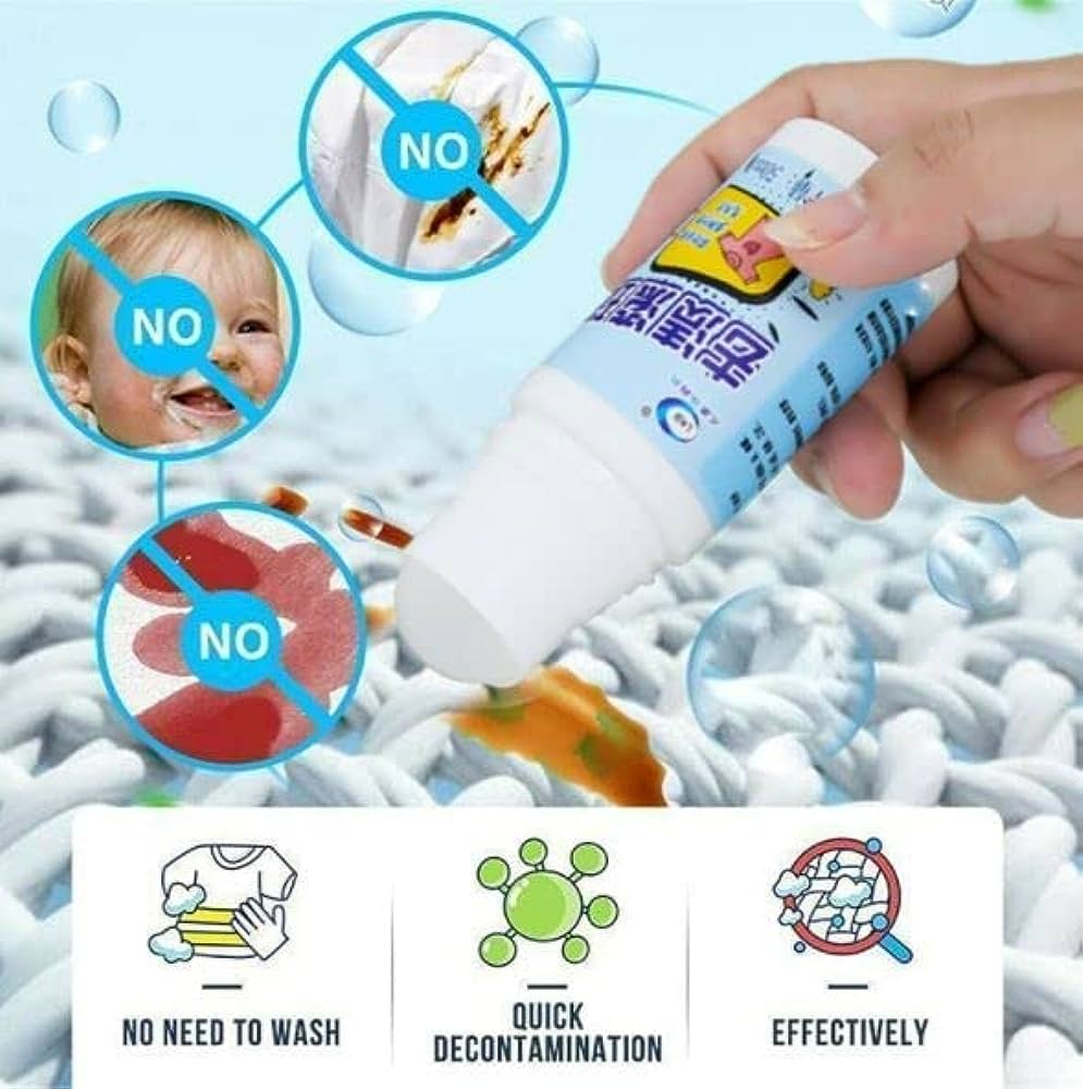 Portable Stain-Roll Roller Ball Cleaner Clothes Remove Oil Stains Magic Roller