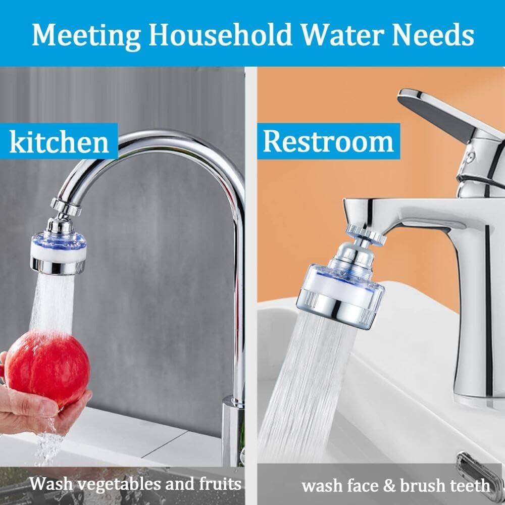 Hard Water Filters Faucet Head + Cartridge Pack (4 qty)