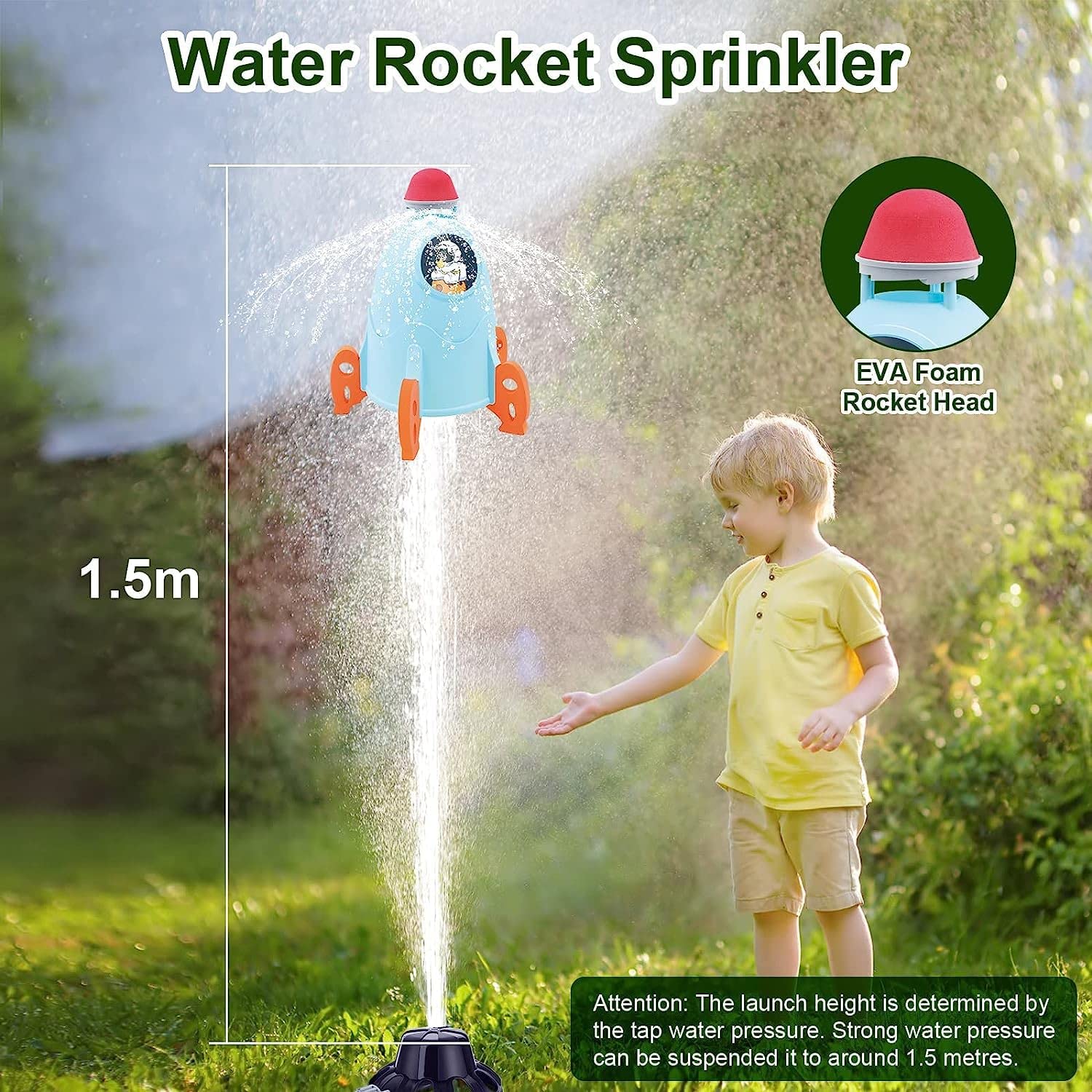 Water Rocket Sprinkler Garden Toy