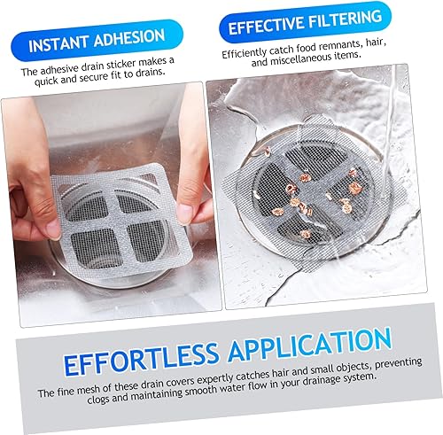 Anti-blocking Disposable Hair Catchers Mesh Filter Mesh Stickers Shower Drain Cover Bathroom.