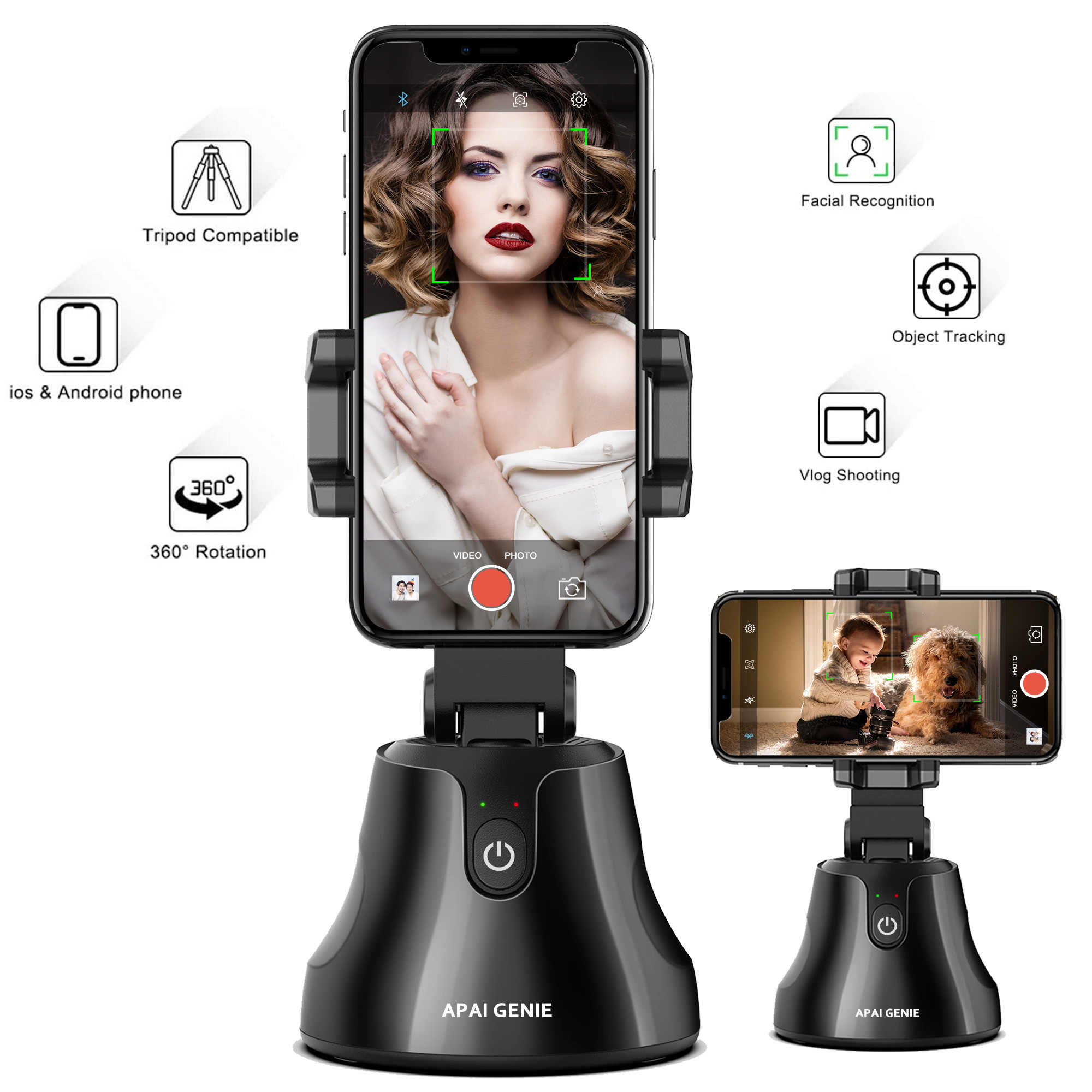 Apai Genie Auto Smart Shooting Gimbal with 360° Object Tracking Feature (Original : AGG)