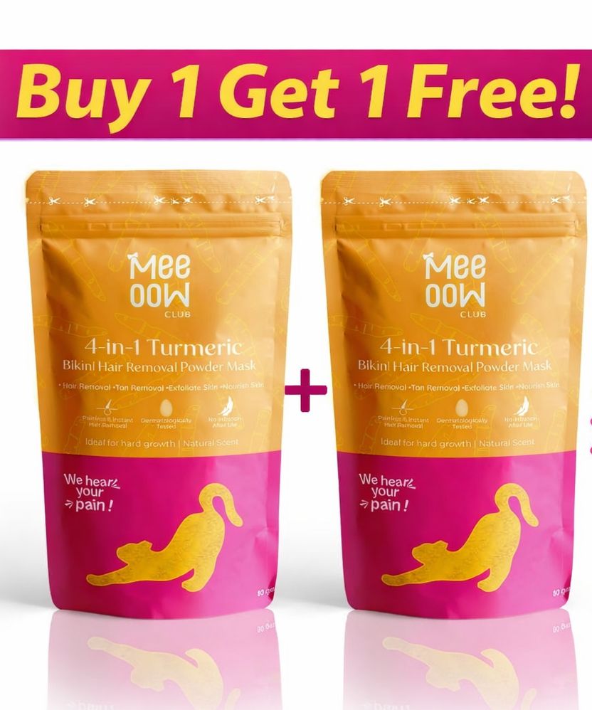buy 1 get 1 free Painless Effective Meow Body Hair Removal Wax Powder, (BUY 1 GET 1 FREE)