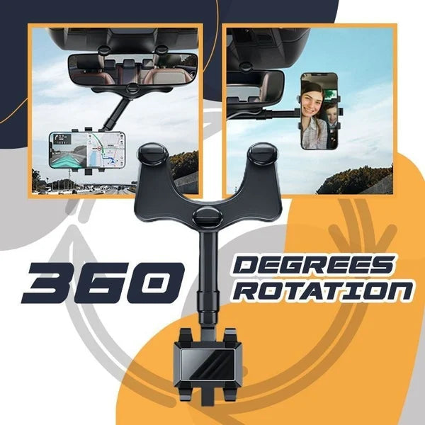 ROTATABLE AND RETRACTABLE CAR PHONE HOLDER