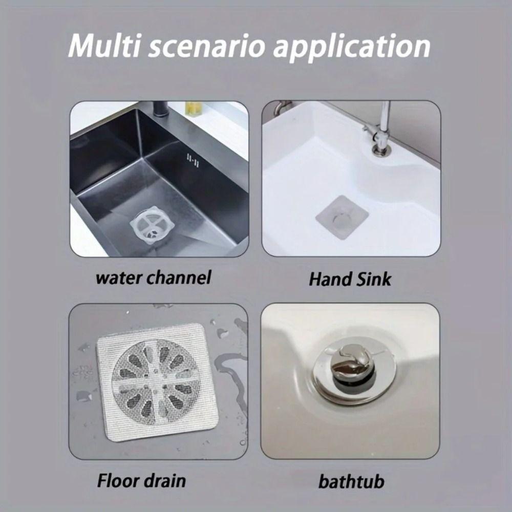 Anti-blocking Disposable Hair Catchers Mesh Filter Mesh Stickers Shower Drain Cover Bathroom.
