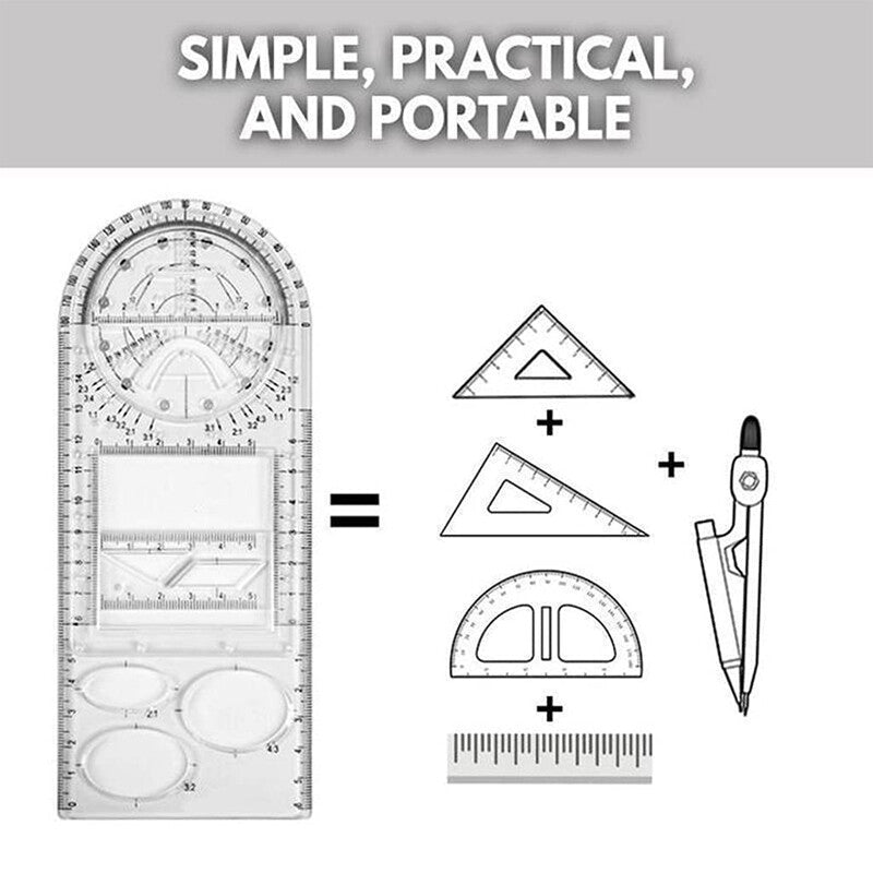 Multifunctional Geometry Ruler |
