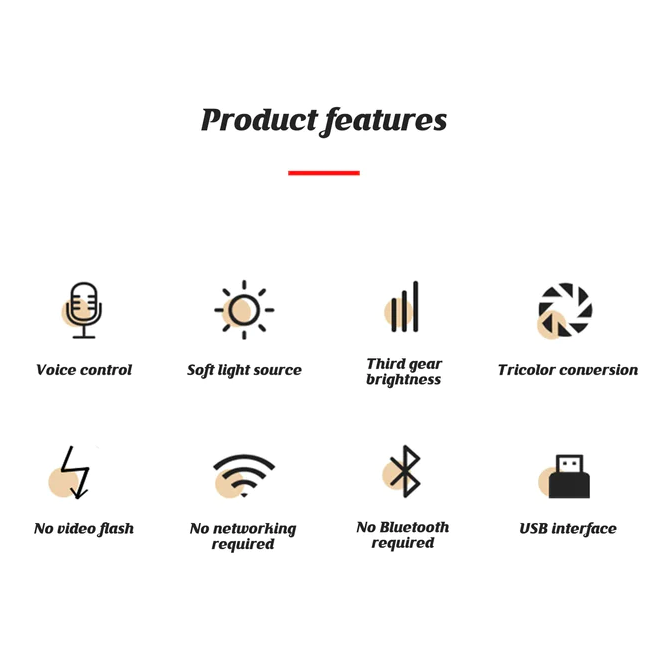 USB Smart Voice Control LED Lamp